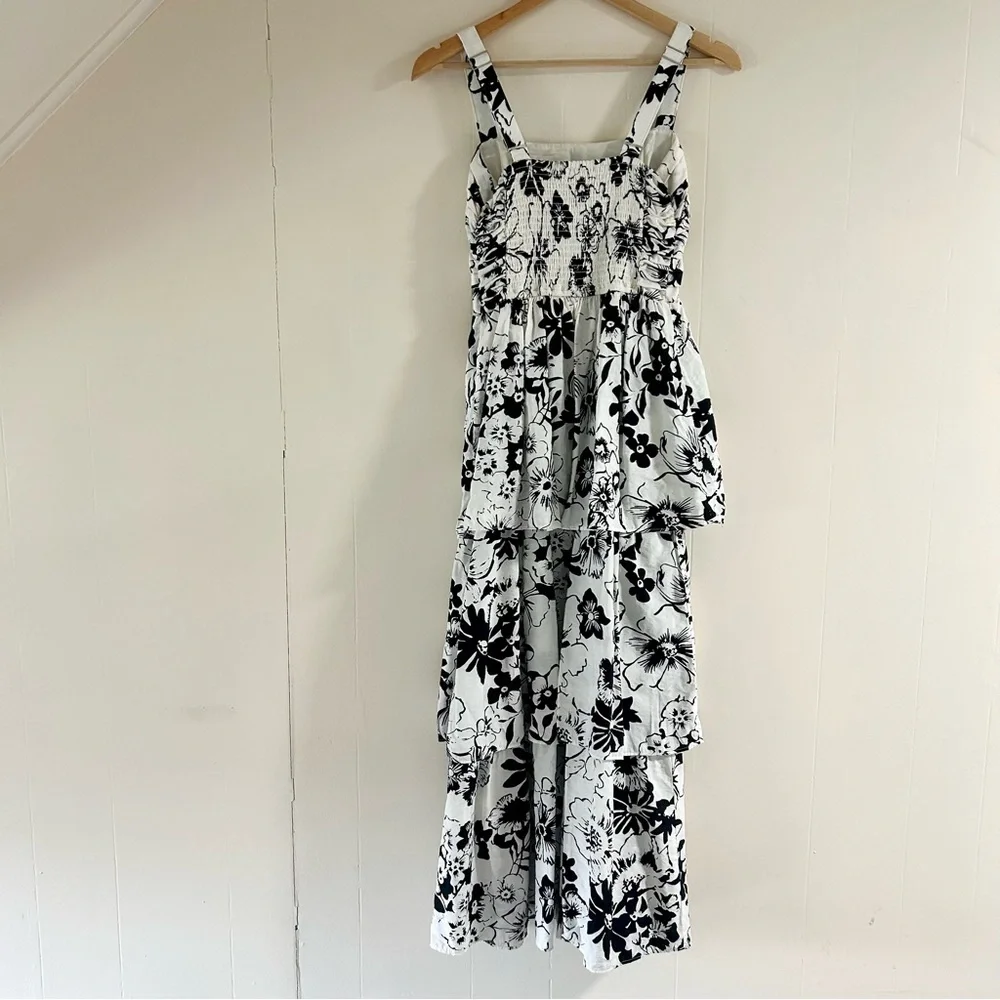 Abercrombie & Fitch‎ Emerson Tiered Maxi Dress in Black & White sz S